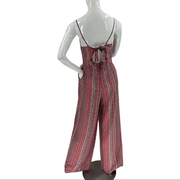 Hommage Printed Cut Out Chest Back Jumpsuit Size M - Picture 7 of 12